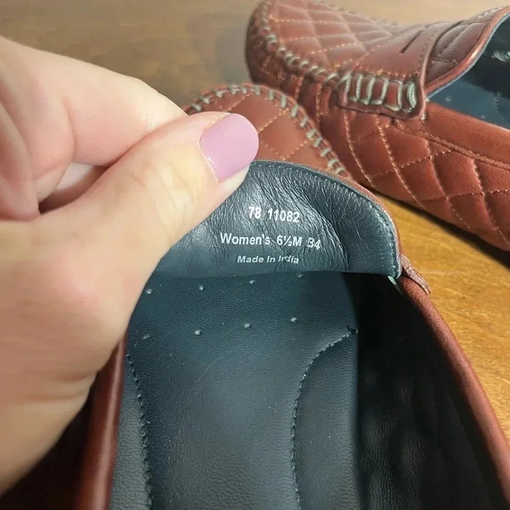 Gorgeous Johnston‎ & Murphy British Quilted Lambskin Driving Loafer Shoes… - Picture 7 of 8